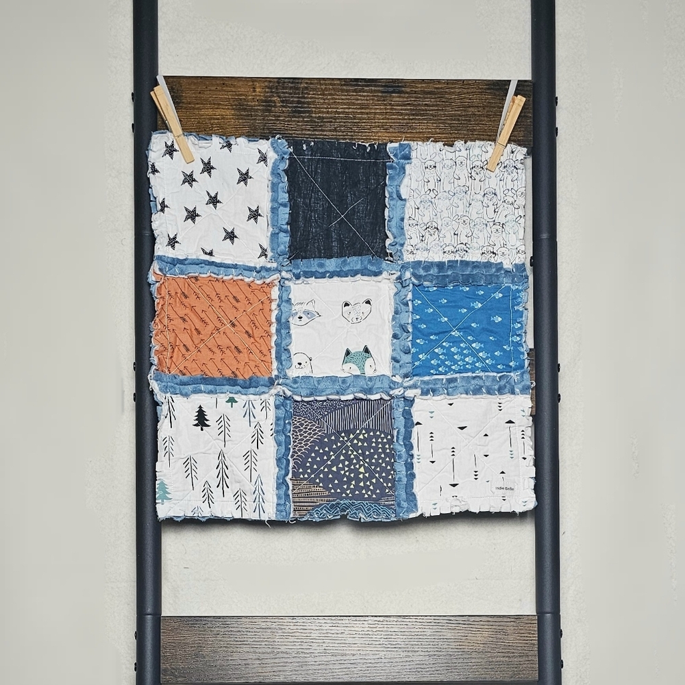 NEW Handmade Minky Rag Quilt Lovey
